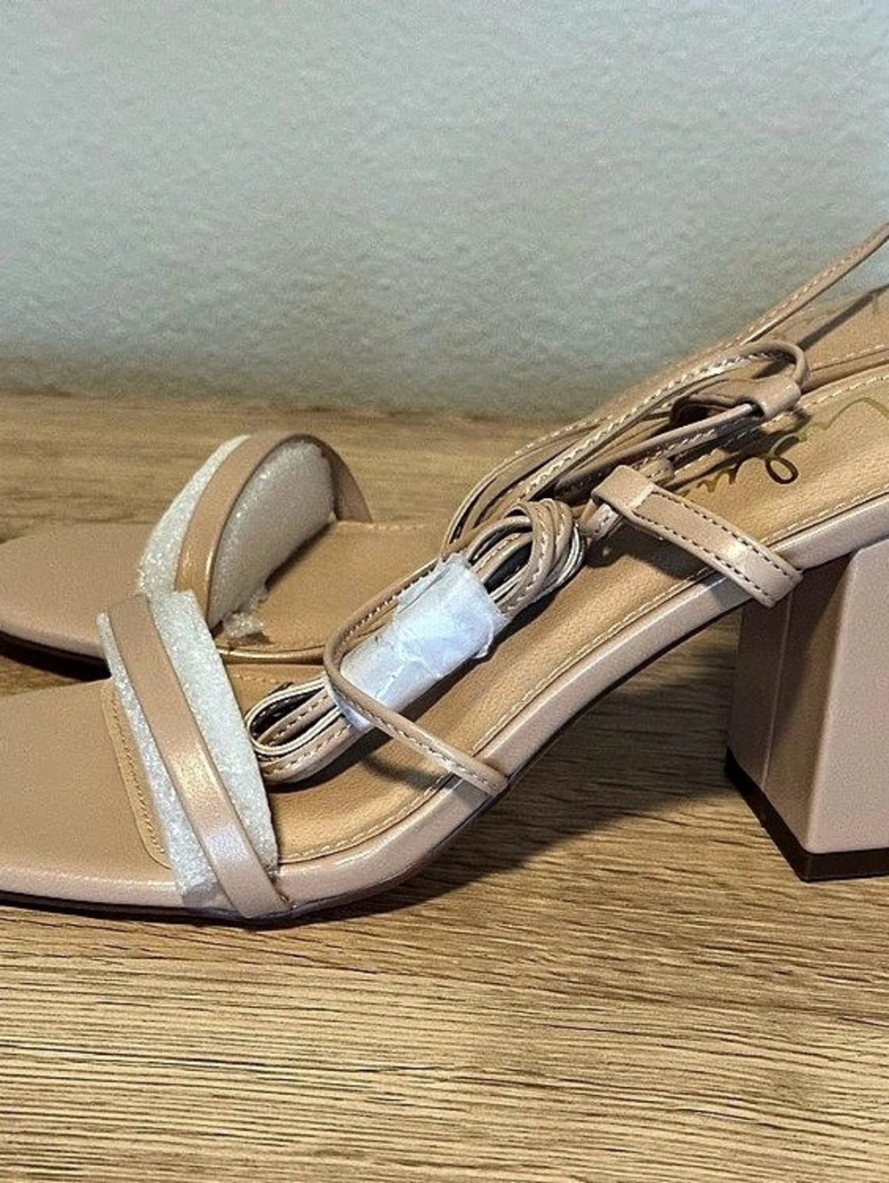 Lulus Block Heel Strappy Sandals in nude -  New with tags on